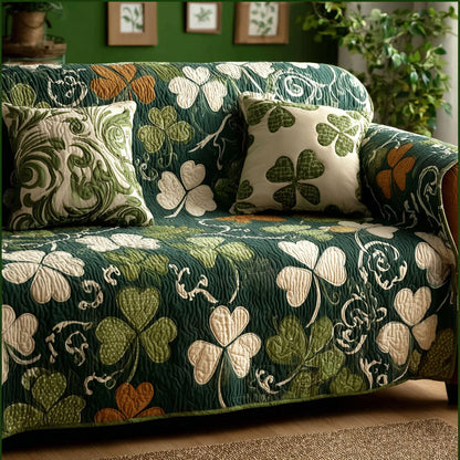 Golden Clover Quilted Sofa Cover NCU0NT12026