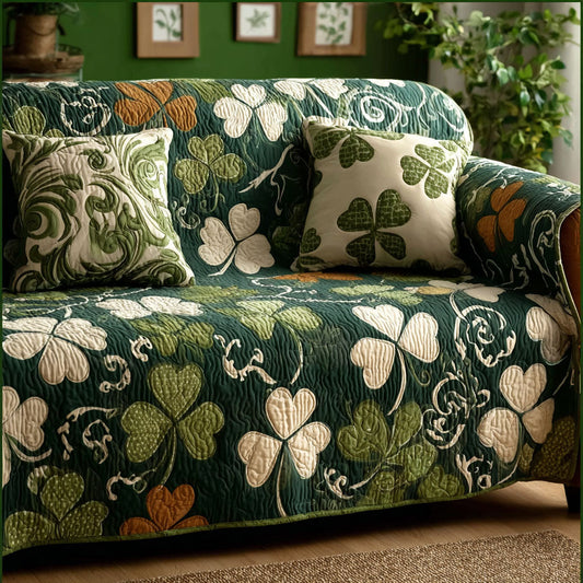 Golden Clover Quilted Sofa Cover NCU0NT12026