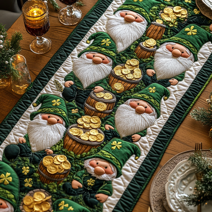 Golden Clover Quilted Table Runner NCU0VH2541