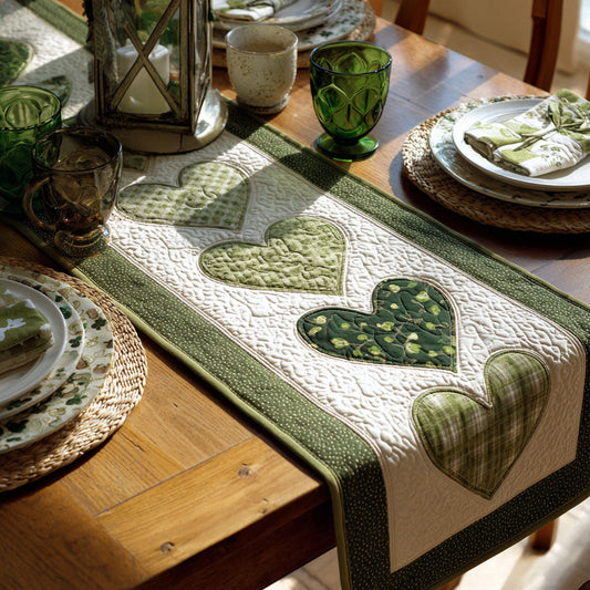Golden Clover Way Quilted Table Runner NCU0PT11311