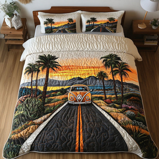 Golden Coast 3-Piece Quilted Bedding Set NCU0NT6106