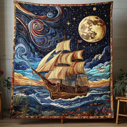 Golden Compass Voyage Quilted Blanket NCU0PT3397