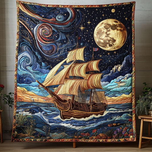 Golden Compass Voyage Quilted Blanket NCU0PT3397