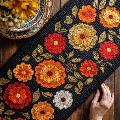 Golden Crown Quilted Table Runner NCU0PT8807