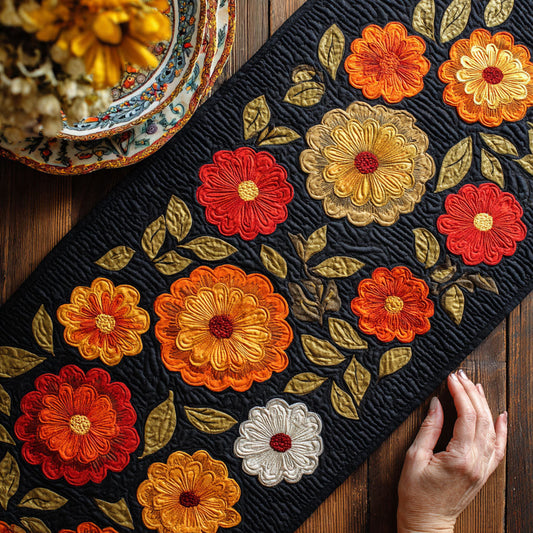 Golden Crown Quilted Table Runner NCU0PT8807