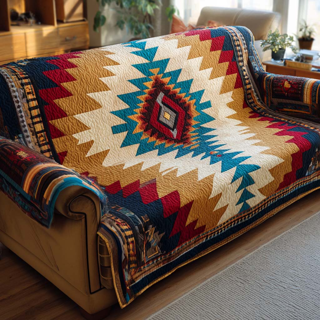 Golden Dawn Navajo Quilted Sofa Cover NCU0XD1835
