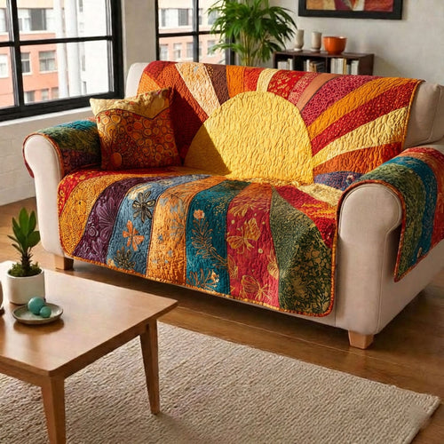 Golden Dawn Quilted Sofa Cover NCU0DK12185