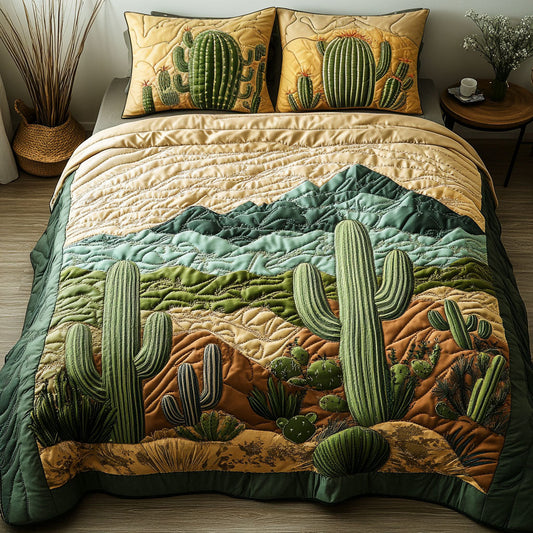 Golden Desert 3-Piece Quilted Bedding Set NCU0NT4527