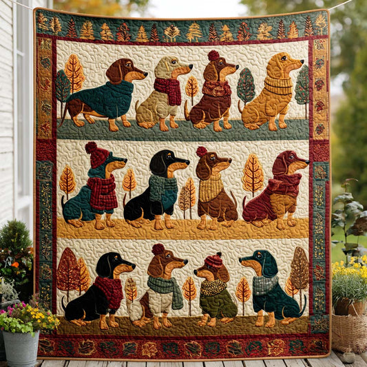 Golden Doxie Quilted Blanket NCU0NT9070
