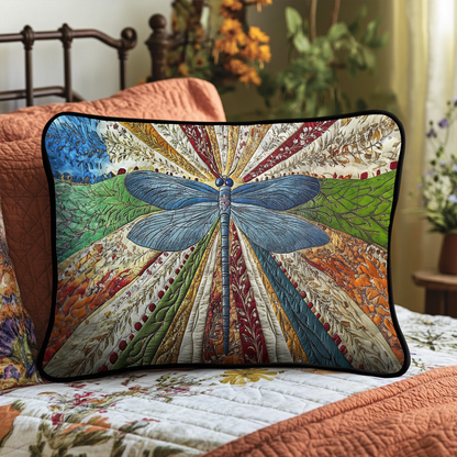 Golden Dragonfly Quilted Bedding Pillow Case NCU0DK3743