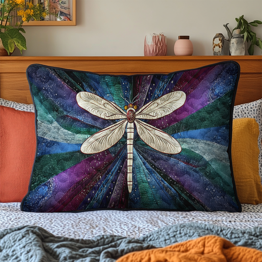 Golden Dragonfly Quilted Bedding Pillow Case NCU0DK3860