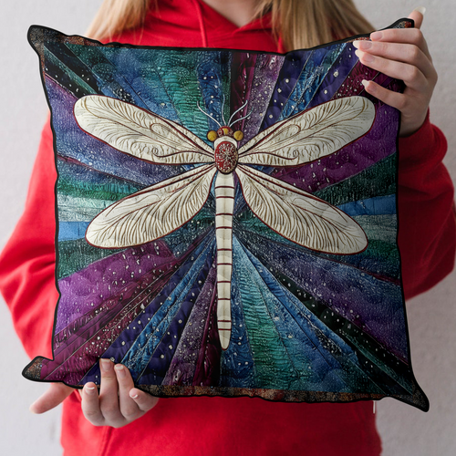 Golden Dragonfly Quilted Pillow Case NCU0DK3859