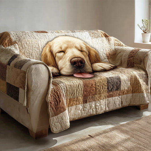 Golden Dreams Quilted Sofa Cover NCU0TD2166