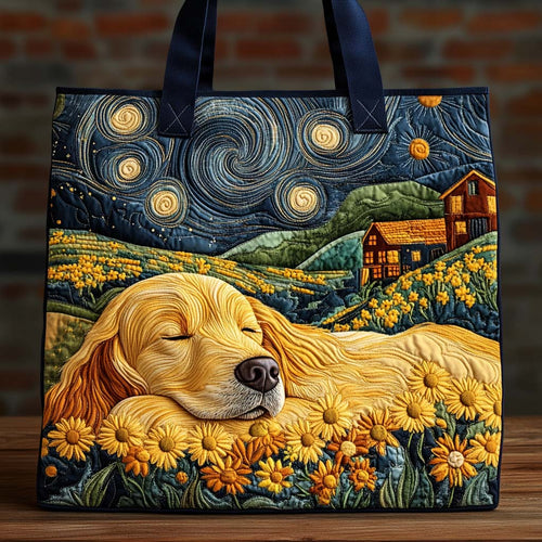 Golden Dreams Quilted Tote Bag NCU0XD1186