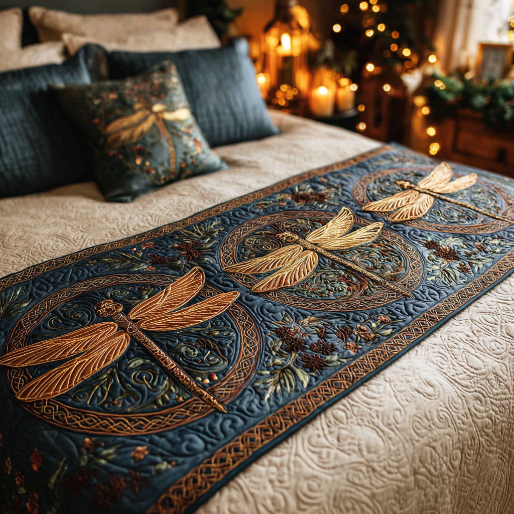 Golden Drift Quilted Bed Runner NCU0TV1232