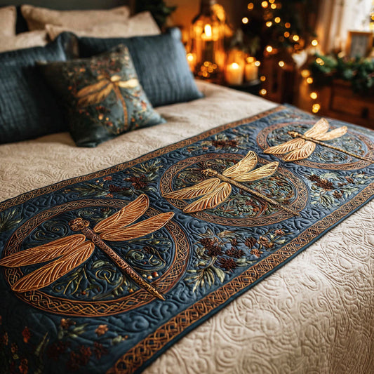 Golden Drift Quilted Bed Runner NCU0TV1232