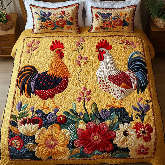 Golden Duo 3-Piece Quilted Bedding Set NCU0NT4003