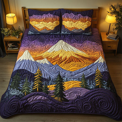 Golden Dusk 3-Piece Quilted Bedding Set NCU0NT5638