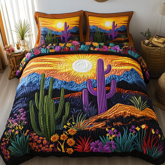 Golden Dusk 3-Piece Quilted Bedding Set NCU0VL2624