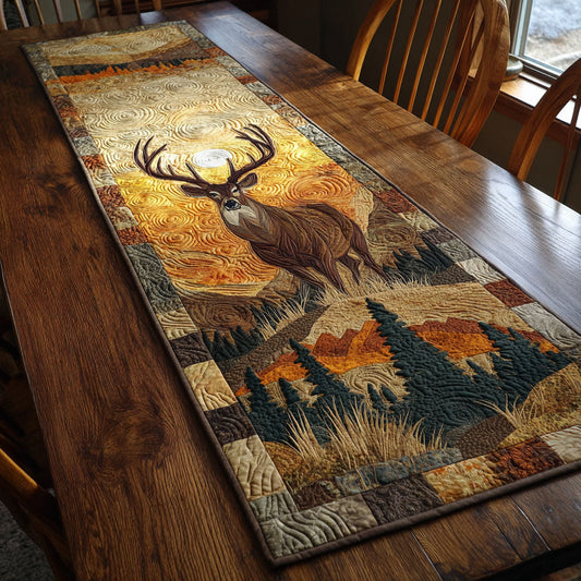 Golden Dusk Quilted Table Runner NCU0TV639