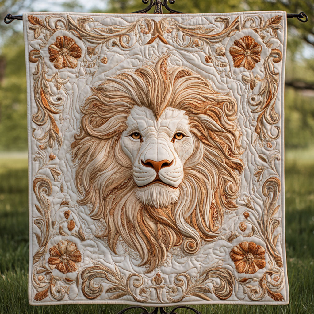 Golden Elegance Quilted Blanket NCU0NT3730