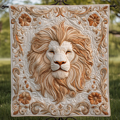 Golden Elegance Quilted Blanket NCU0NT3730