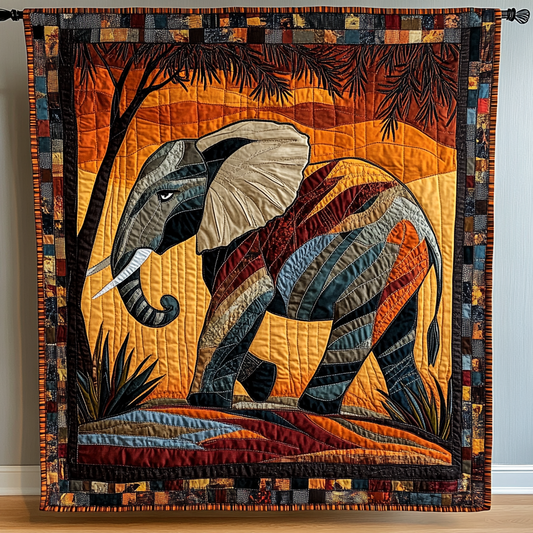 Golden Elephant Quilted Blanket NCU0DK9584