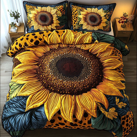 Golden Essence 3-Piece Quilted Bedding Set NCU0NT5527