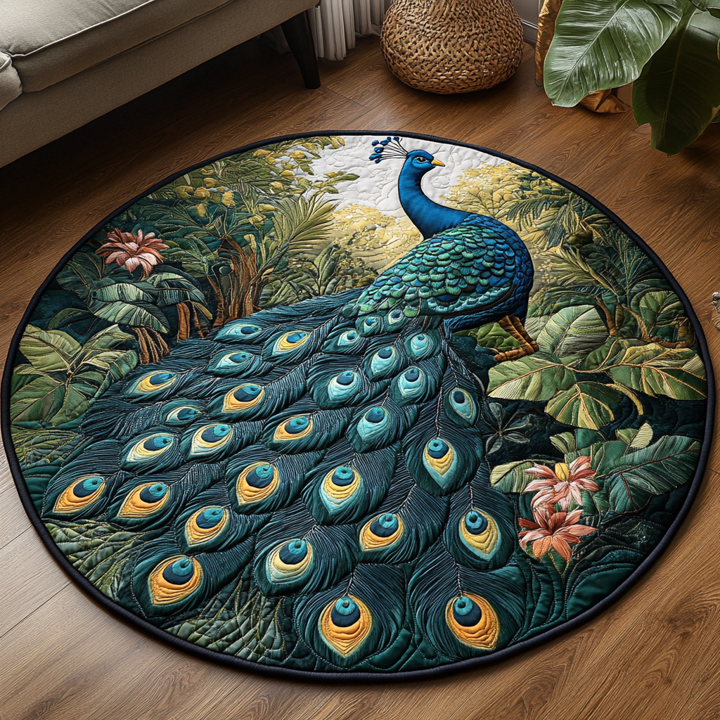 Golden Eyes Quilted Round Mat NCU0DV3380