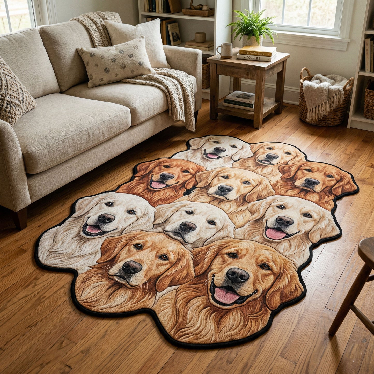 Golden Family Custom Shape Area Rug NCU0NT12621