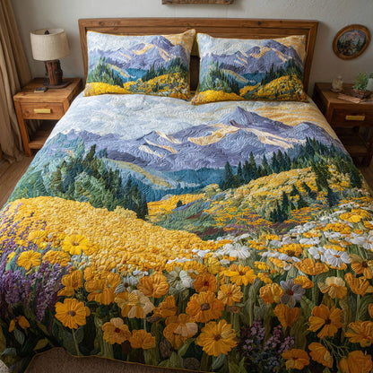 Golden Field 3-Piece Quilted Bedding Set NCU0TV558