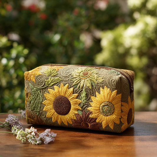 Golden Field Quilted Makeup Bag NCU0PT9256