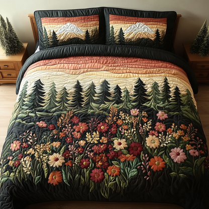 Golden Fields 3-Piece Quilted Bedding Set NCU0VH5769