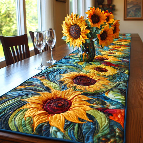 Golden Fields Quilted Table Runner NCU0DV9440