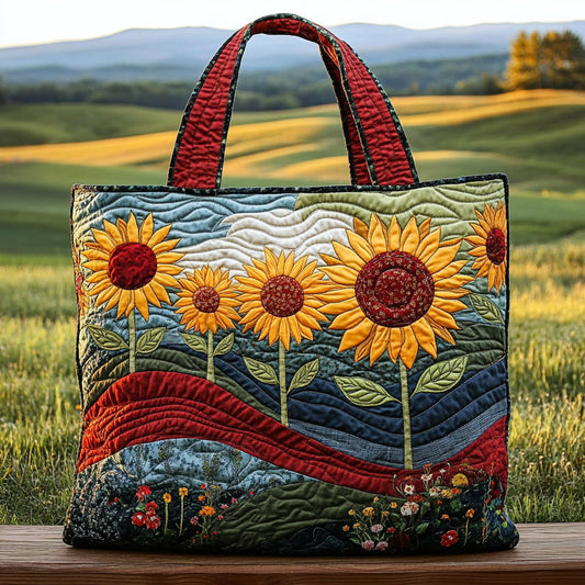 Golden Fields Quilted Tote Bag NCU0PT7987