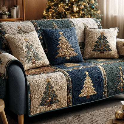 Christmas Tree Quilted Sofa Cover NCU0VT356
