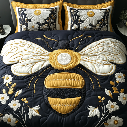 Golden Flight 3-Piece Quilted Bedding Set NCU0VH5000