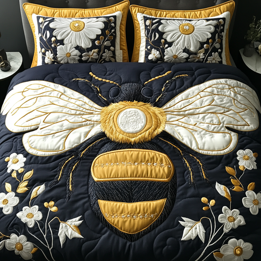 Golden Flight 3-Piece Quilted Bedding Set NCU0VH5000