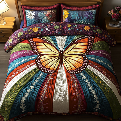 Golden Flight 3-Piece Quilted Bedding Set NCU0VL1046