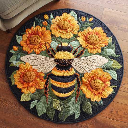 Golden Flight Quilted Round Mat NCU0VH5342