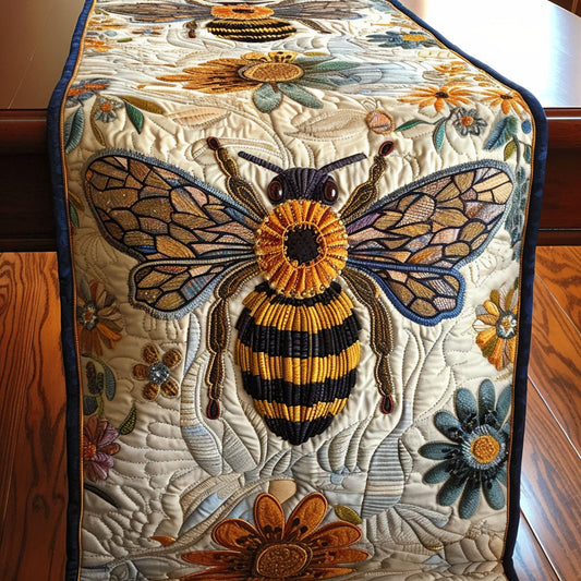 Golden Flight Quilted Table Runner NCU0NT4585