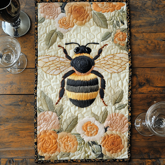 Golden Flight Quilted Table Runner NCU0VH5607