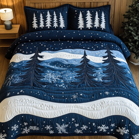 Golden Forest 3-Piece Quilted Bedding Set NCU0DK11028