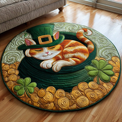 Golden Fortune Gaze Quilted Round Mat NCU0HH1701