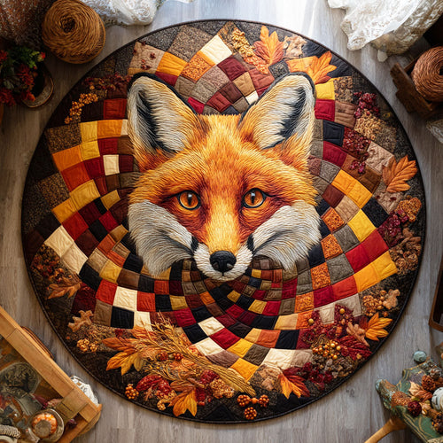 Golden Fox Trail Quilted Round Mat NCU0TD493