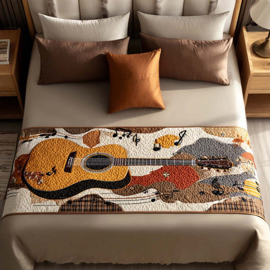 Golden Fret Quilted Bed Runner NCU0PT9487