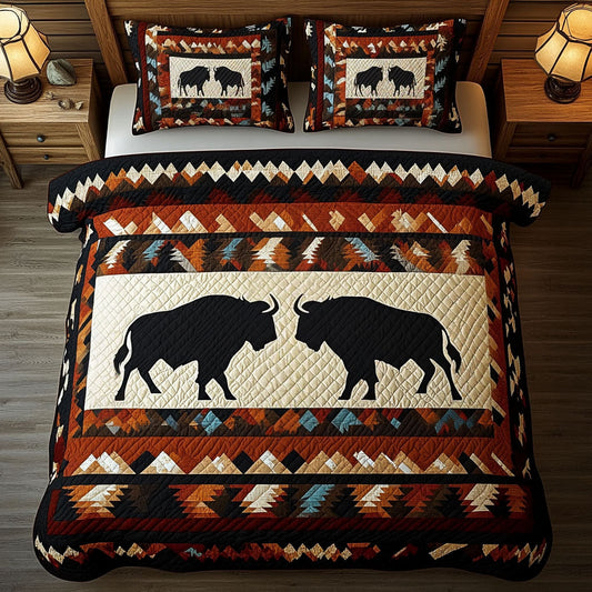 Golden Frontier 3-Piece Quilted Bedding Set NCU0PT3019