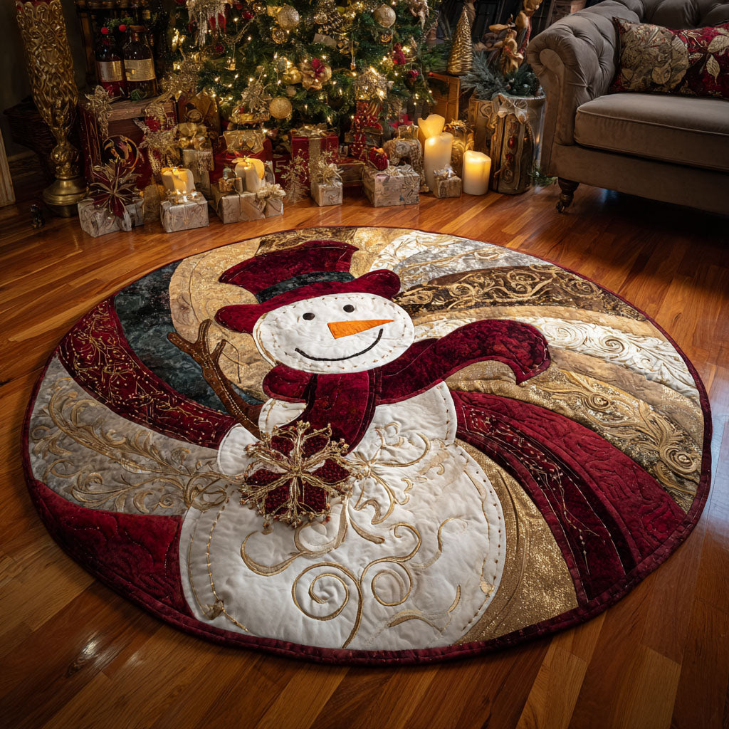 Golden Frost Quilted Round Mat NCU0TV318