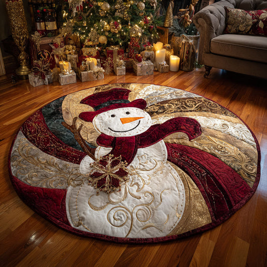 Golden Frost Quilted Round Mat NCU0TV318
