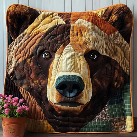 Golden Fur Trail Quilted Blanket NCU0NT7504